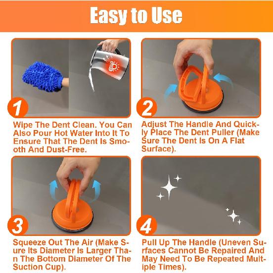 Dent Puller, 7 Pack Car Dent Puller Kit,Car Dent Remover Tool For Car,Paintless Dent Removal Kit,Hail Dent Removal Kit,Dent Puller Suction Cup For