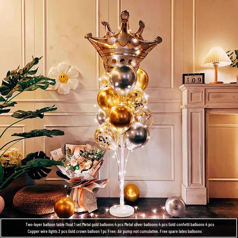 Luminous Balloon Floor Stand for Events: Birthday, Wedding, Anniversary, Party, and More.