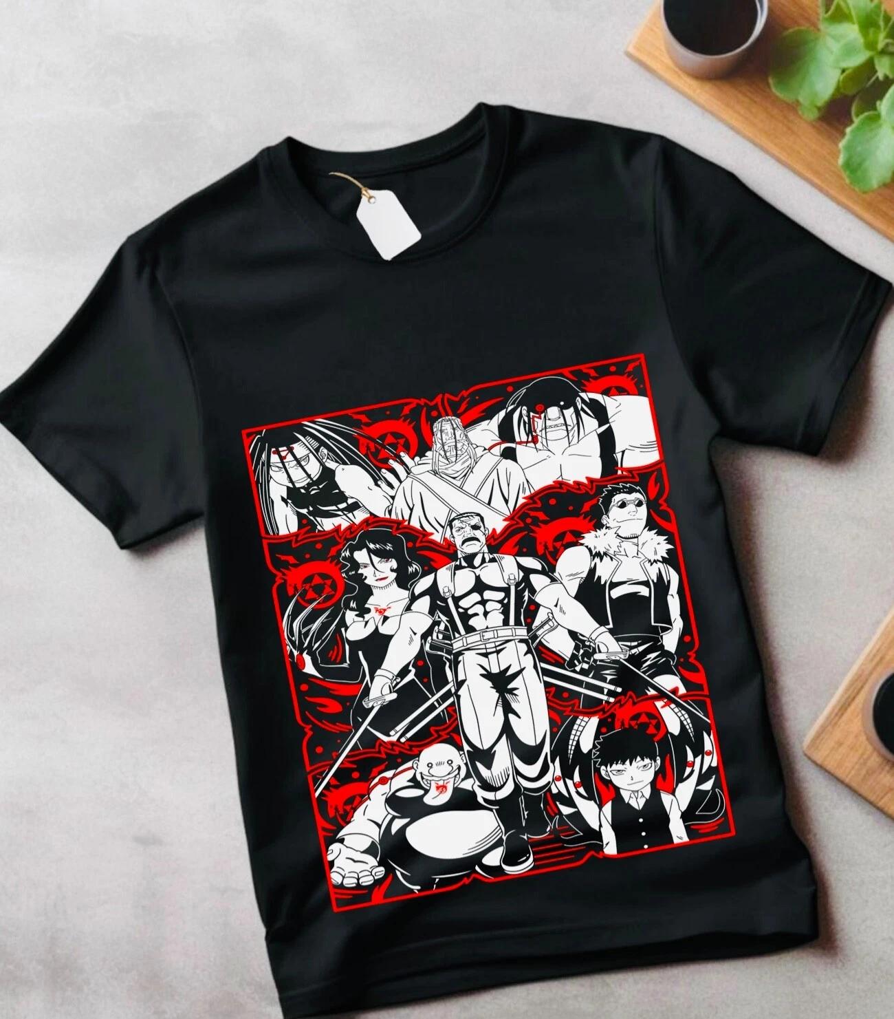 Футболка Fullmetal Alchemist Brotherhood Альфонс Элрик Аниме Подарочная Футболка Все Размеры S