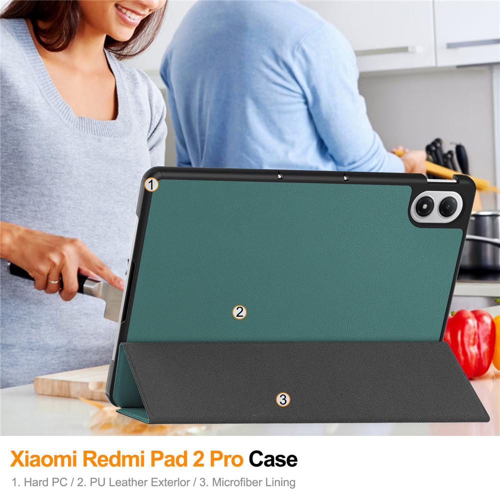 For Redmi Pad 2 Pro 12.1 Case Folding Filp Leather Stand Smart Tablet Cover For Xiaomi Redmi Pad 2Pro 12.1 Inch Funda