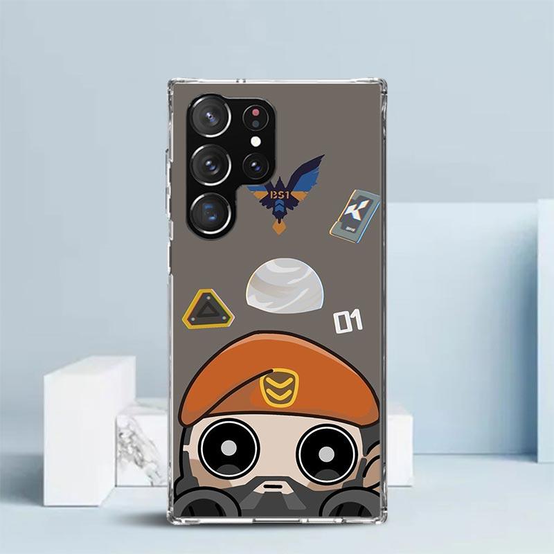 Game Valorant Cute Phone Case For Samsung Galaxy S24 S25 Edge S26 Ultra S22 S23 Plus S21 + S20 FE Soft TPU Back Cover Galaxy S22