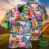 2026 Summer Loose Breathable 3d Print Trendy Cool Fashion Hawaiian Shirts Beach Party Tops Short Sleeves Men's 5XL