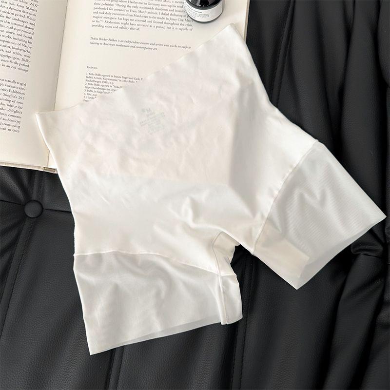 Pantalones Cortos de Seguridad de Seda de Hielo de Cintura Alta para Control de Abdomen de Mujer 2025: Sin costuras, Transpirable y Anti-Exposición