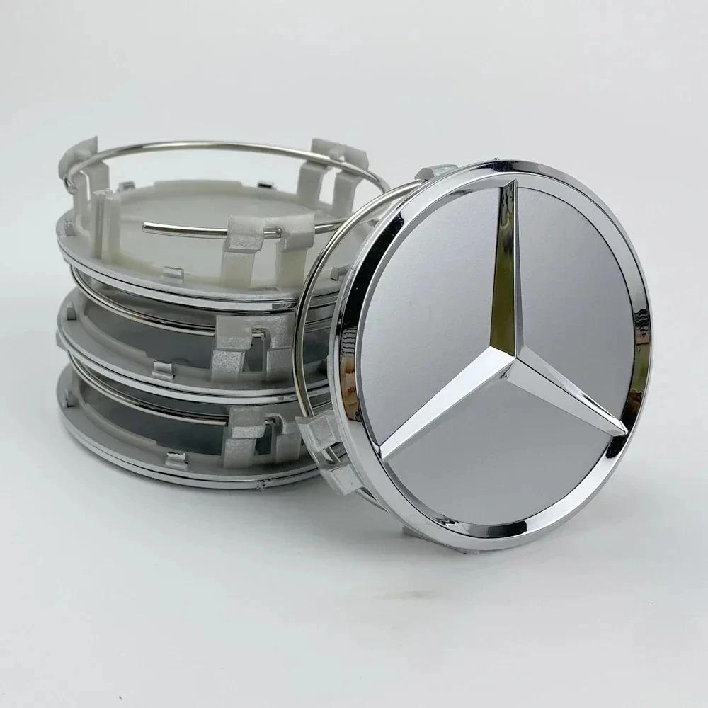 BLZ3   4Pcs 75MM Car Wheel Hub Center Badge Cap Covers for Mercedes Benz AMG a C GLA GLC Universal Fit Wheel Center Caps A171400