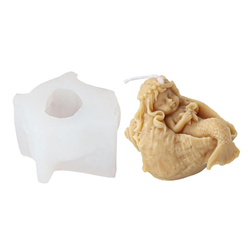 Mermaids Silicone Mould Beautiful Woman Soap Resin Plaster Mold Cake Molds