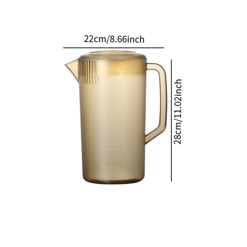 Pitcher with Scale Multipurpose Fridge Jug with Lid and Handle Water Jug Juice Container for Party Restaurant Fridge Home Juices