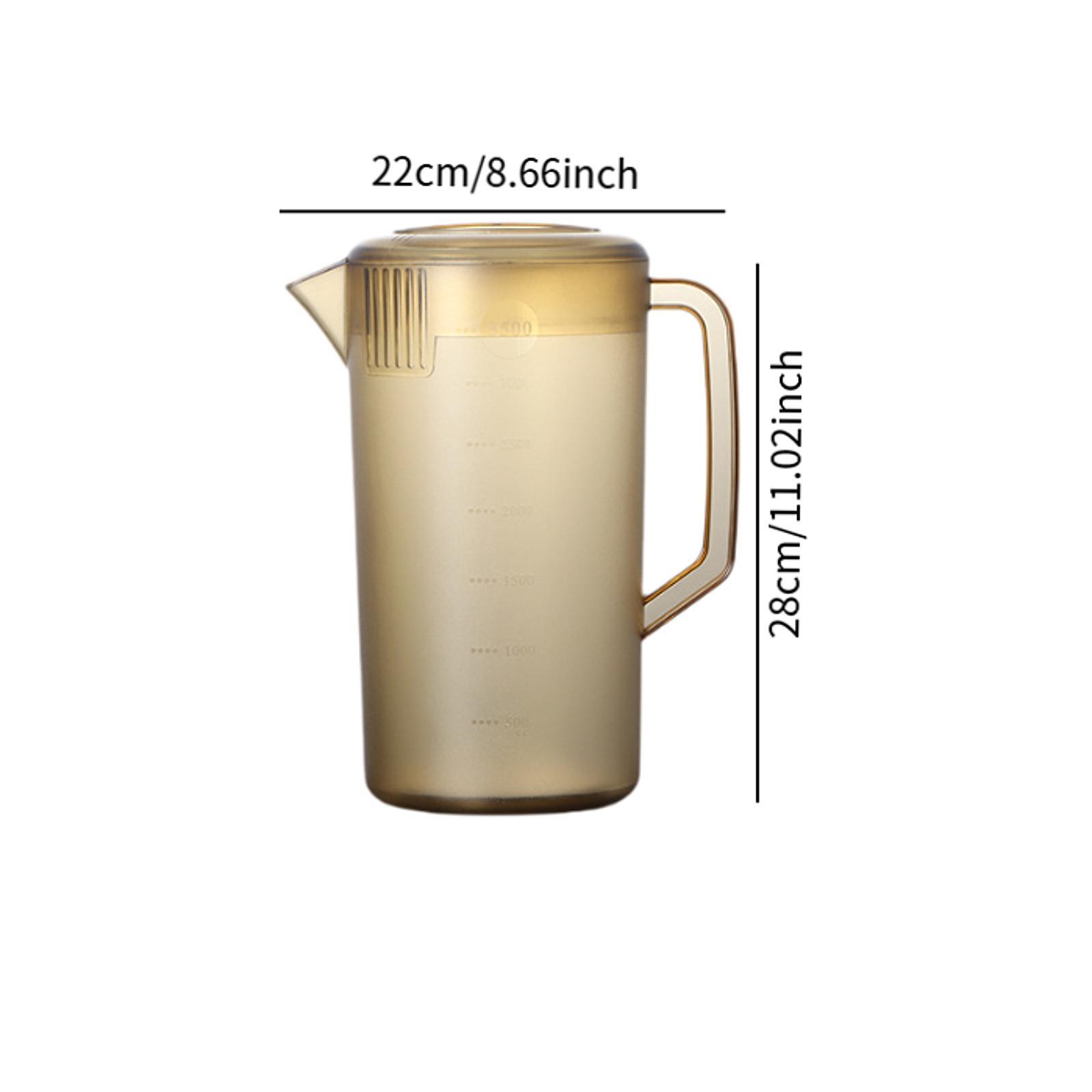 

Pitcher with Scale Multipurpose Fridge Jug with Lid and Handle Water Jug Juice Container for Party Restaurant Fridge Home Juices