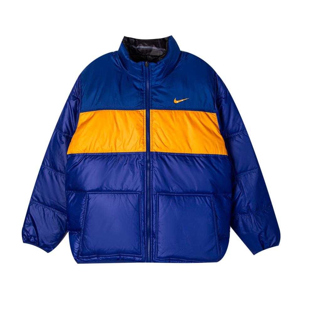Nike Color Block Warm Logo Embroidered Stand Collar Puffer Jacket Men Jacket Royal-Blue 484509-477