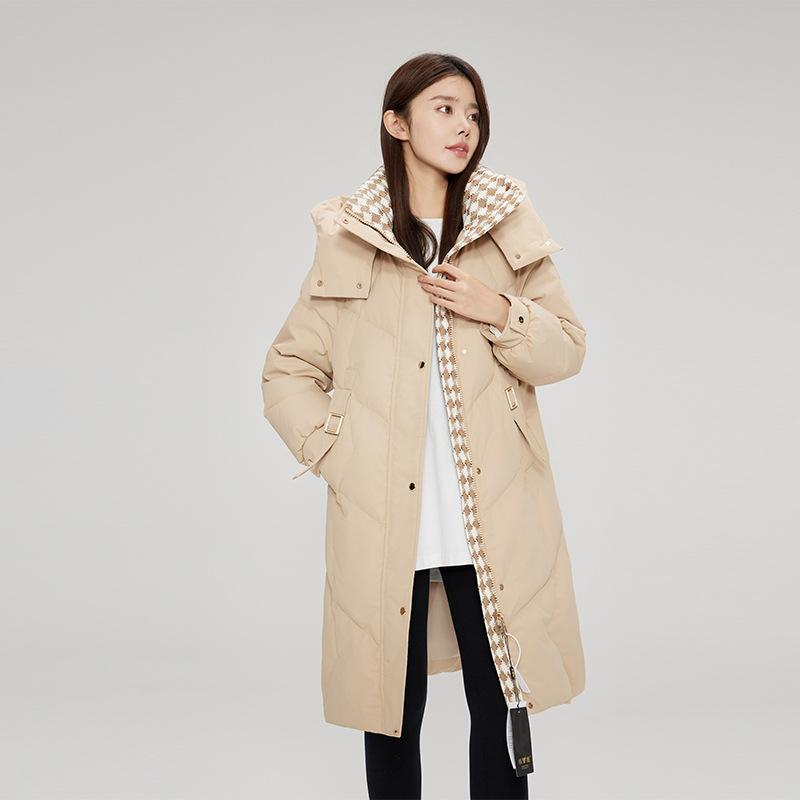Women's Plus Size Cotton Clothing Winter Medium-length Over The Knee Waffle Thickened Cotton Jacket Tide Jacket