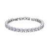 Bracelet - LUXENTER - Ginsi Brilliant Zirconia - Bright Silver Rhodium Finish - White Zirconia - 17+2 Cm