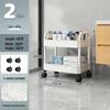 Compact Multi-layer Trolley Storage Rack for Kitchen, Bedroom, and Bathroom