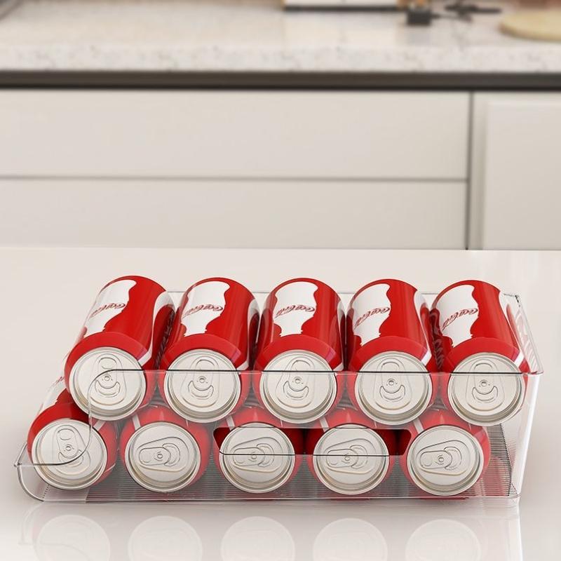 Soda Can Dispenser For Refrigerator Organizer Bins Beverage Bottle Holder Fridge Organizer Pantry Organizer Kitchen Storage Rack