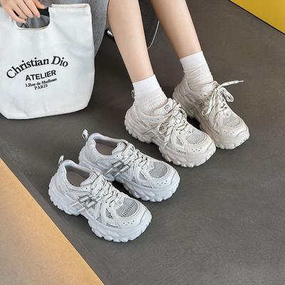 Thick-soled Mesh Dad Shoes Women's New Summer Retro Tires Are Low and Not Tired of Versatile Trendy Shoes