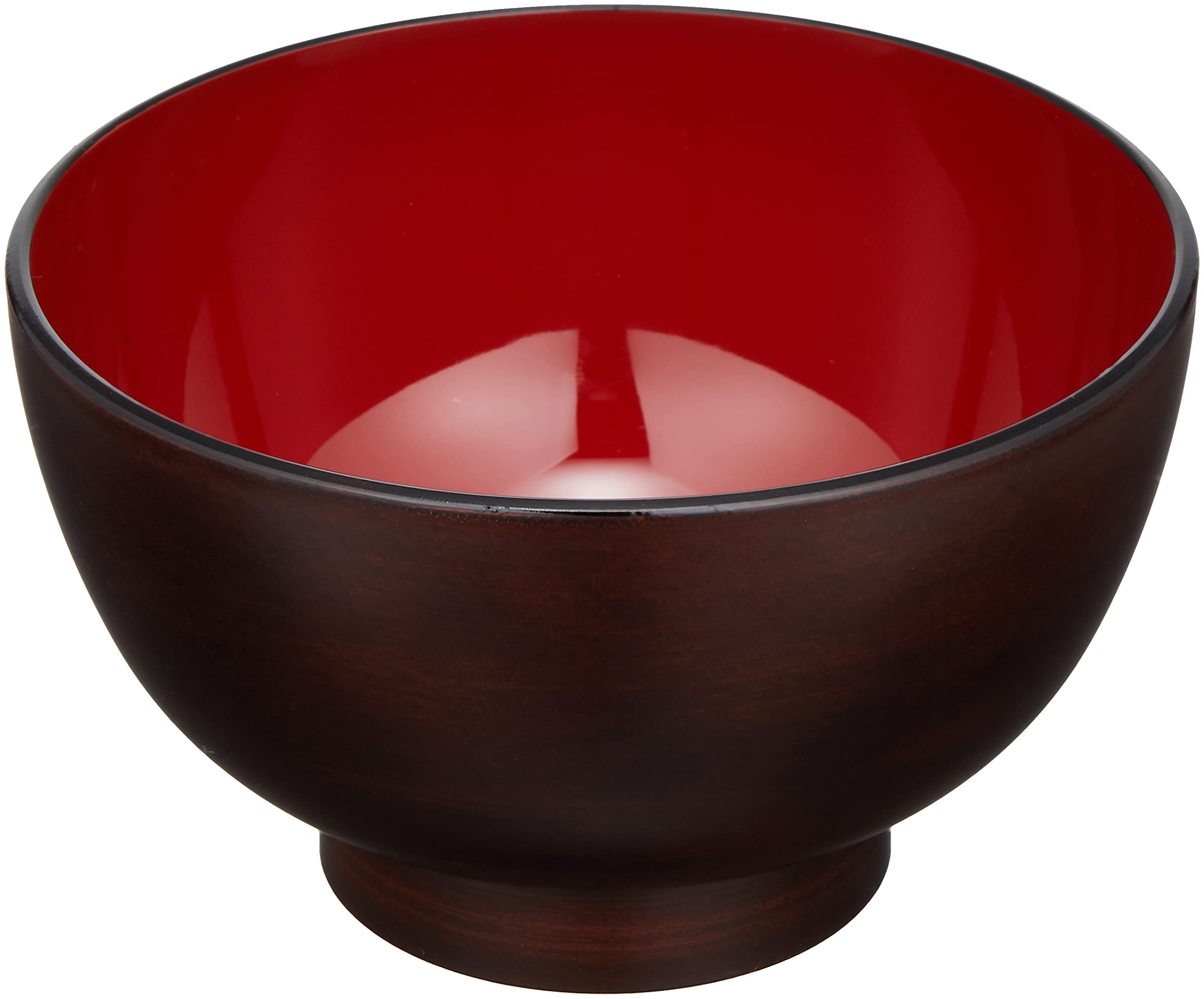 Mitani Yamanaka Lacquerware Soup Yamanaka Microwave Large Soup Tochigi Lacquer Bowl, Brown, 12.5cm, Lacquerware, Safe, Bowl, Finish, M16523-4