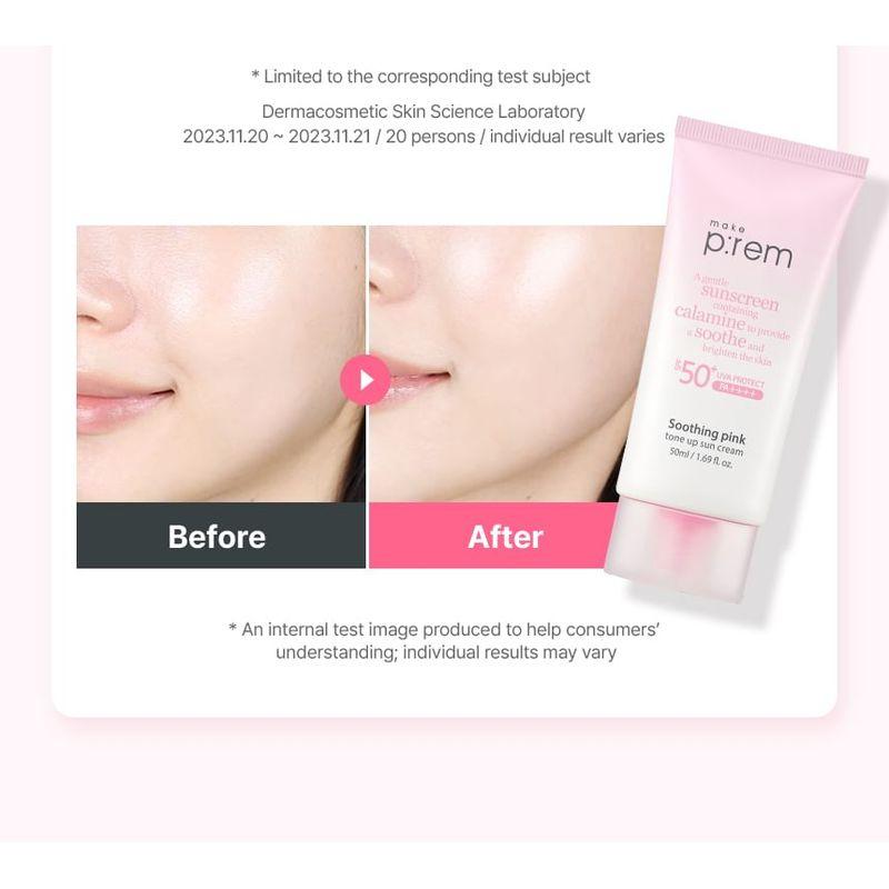 Make P:rem - Soothing Pink Tone Up Sun Cream