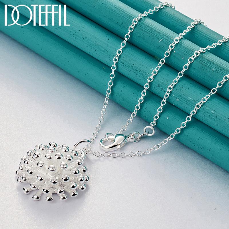 

Ожерелье с подвеской «Фейерверк» из стерлингового серебра 925 пробы, свадебные украшения O-50cm