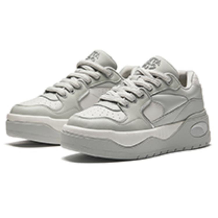 Anta 982Evo Korean Style Versatile Thick Sole Comfortable Trendy Lightweight Low Top Skate Shoes Women Sneakers Gray 122438091-2