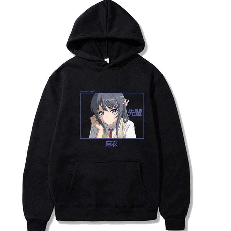 Bunny Senpai  Sakurajima Mai Men's Hoodie Vintage Unisex Pullover Men Vintage Graphic Hoody Tops Oversize Clothing