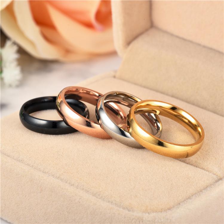 Couple'S 6mm Curved Smooth Plain Ring, Made Of Titanium Steel Material, Durable, Exquisite, Simple And Versatile Couple Jewelry Ring