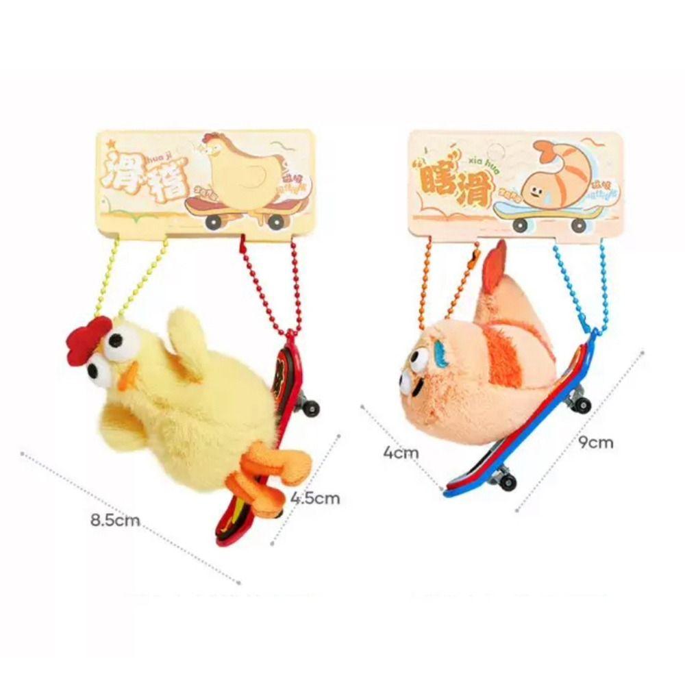 Fluffy Plush Chicken Keyring Magnet Chicken Plush Toy Bag Pendant  Hanging Ornaments
