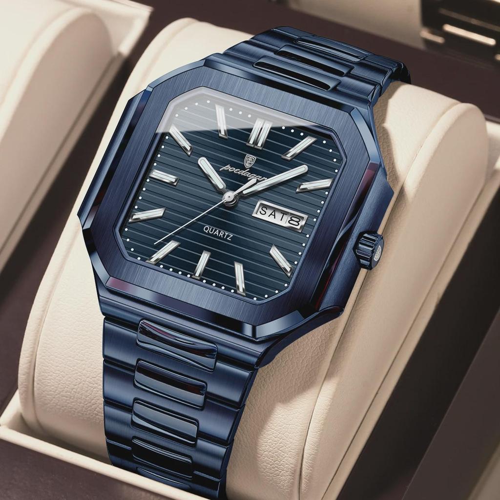 Fashion Men's Watch Waterproof Night Light Calendar Quartz Men's Watch Stainless Steel Luxury Business Men Watch