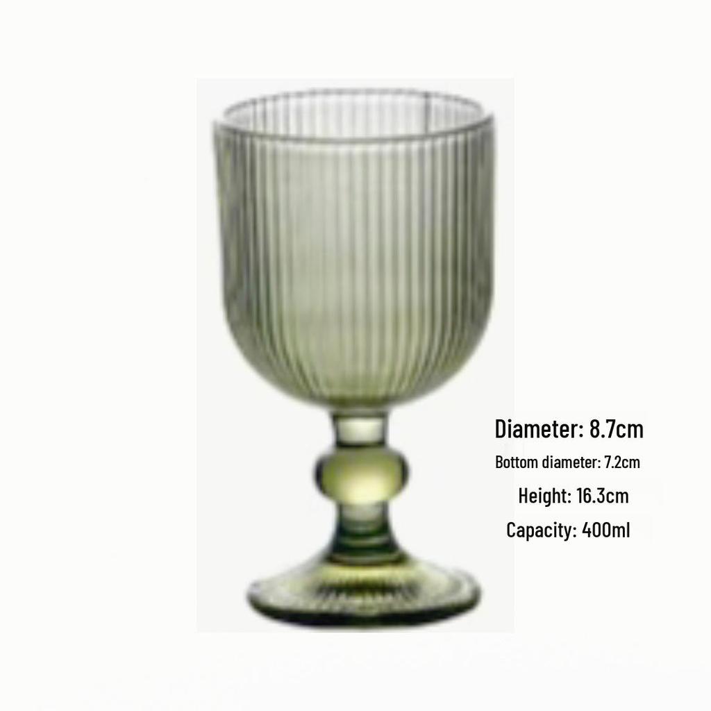 Premium Thickened Glass Goblet for Red Wine, Juice, Bar, or Wedding Decoration