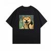 Cute Shiba Inu Printed Short Sleeve T-shirt Women Dogs Playing Badminton Casual T-shirt Animals Funny Dog Short Sleeve Tee To...