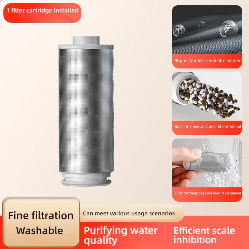 Modern Style Stainless Steel Water Heater Filter Cartridge Detachable Brass Front Prefilter Cleanable Filter Element  Bathroom