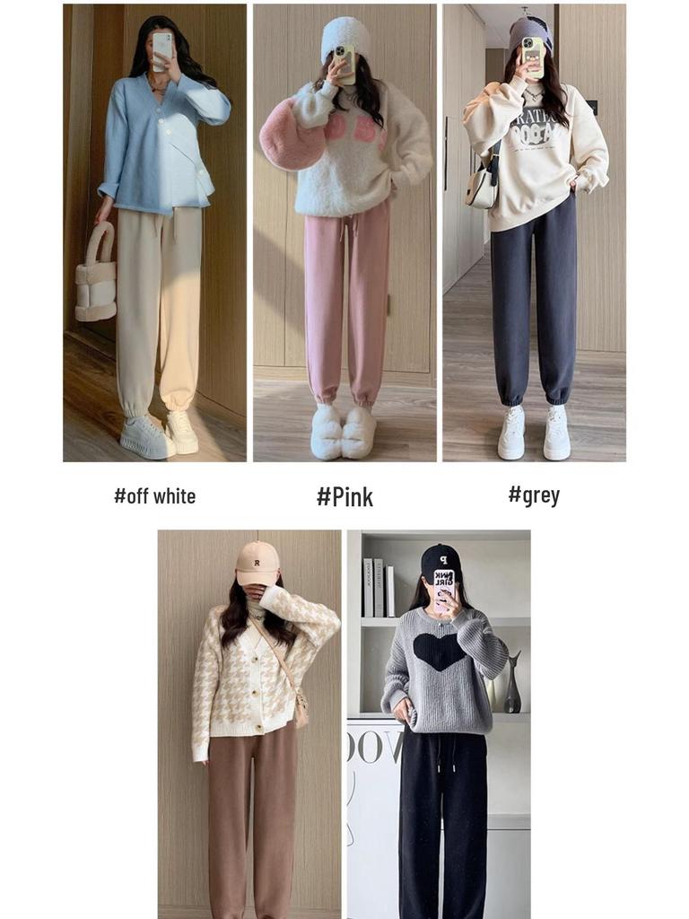 Damen Haremshose mit Fleecefutter - Verdickt, mit Bündchen, Lässig Herbst/Winter 2023