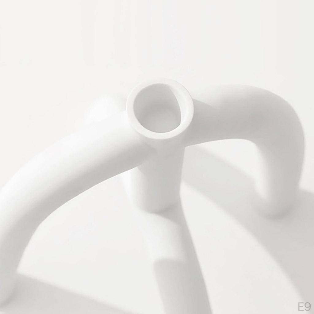 2 Pieces Abstract Ceramic Candle Holders Desktop Decoration Ornament for Yoga Gardens Spring