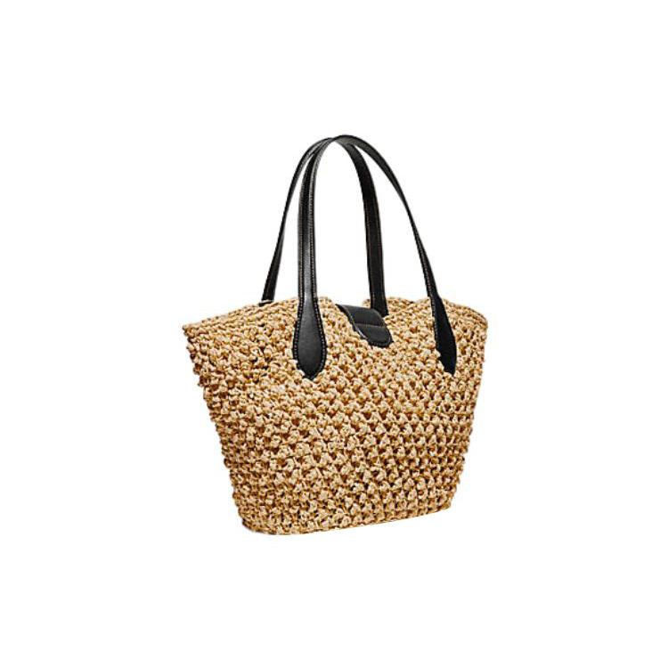 New COACH Cellulose Material Tote Bag, Shopping Bag, Shoulder Bag, Handbag Medium Size Women's Brass CA034-BNABK