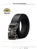 Paul's Men's Genuine Leather Belt with Automatic Buckle, Cowhide, for Business and Casual Wear.