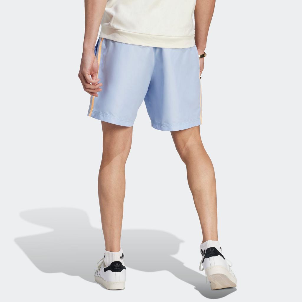 Adidas Originals Enjoy Poly Shorts Drei Streifen Logo Print Sportshorts Herren Shorts Hellrosa Blau IT8186