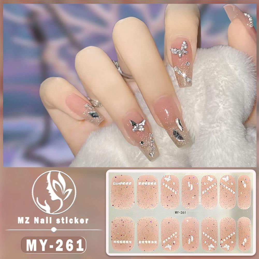 Three-dimensional Waterproof No-bake Gel Nail Polish Film Full Sticker European and American Sexy Nail Film Paper Nail Film Paper