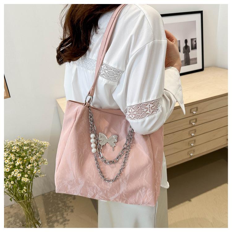 2024 Silberne Lässige Schmetterling Tragetasche - Damen Große Kapazität Sommer Mode Schultertasche