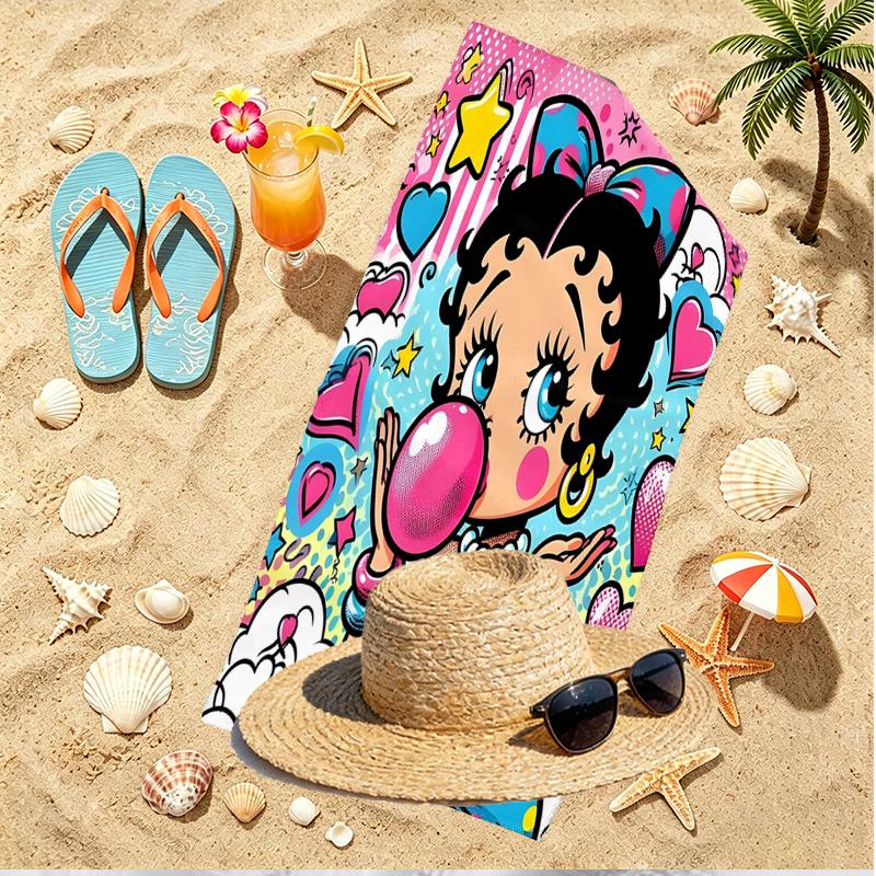 Sexy Doll Print Beach Towel, Versatile Lightweight Absorbent Beach Towel for Pool Surf Yoga Bathroom, Perfect Birthday Holiday Gift