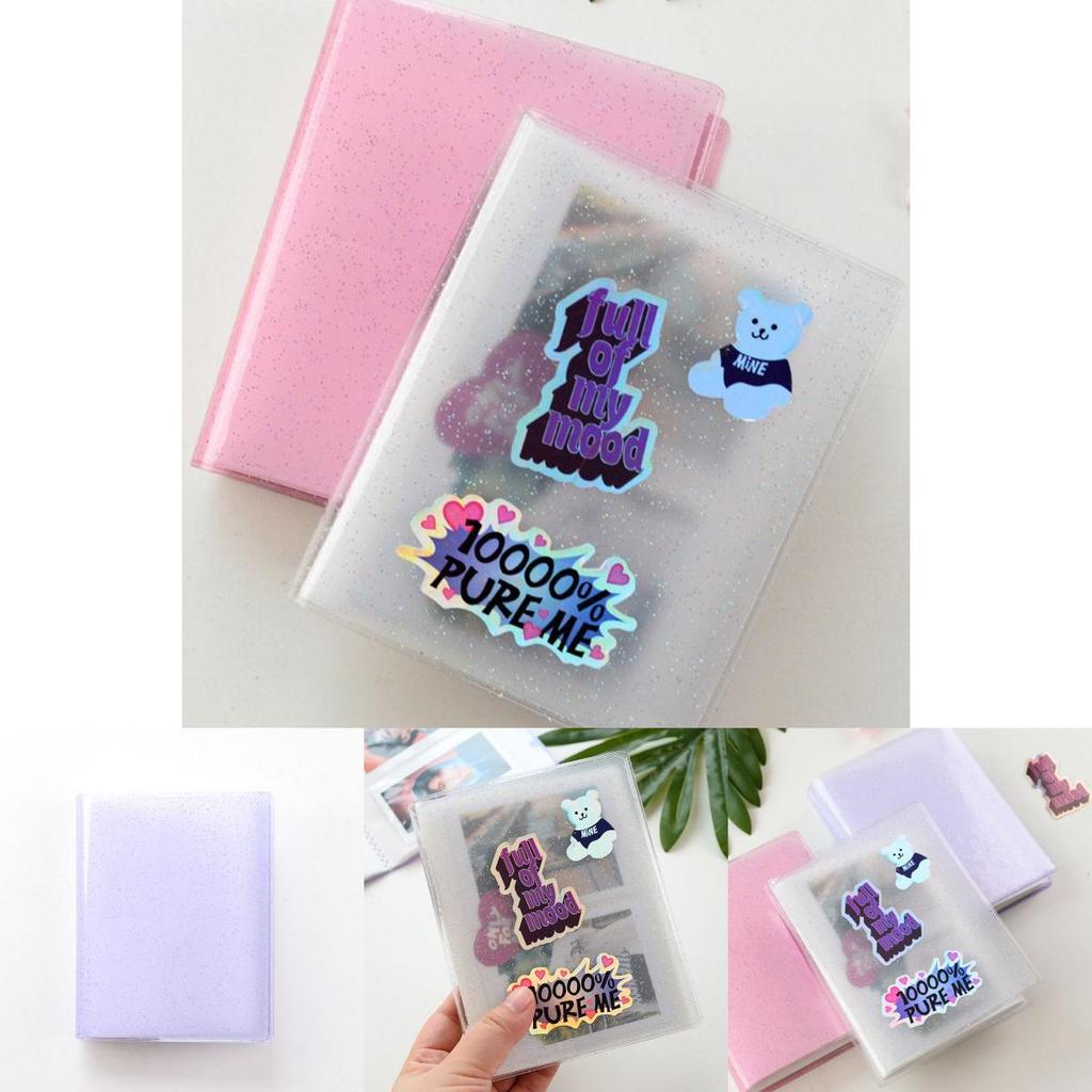 Elegantes Glitzer-Fotoalbum mit 32/64 Fächern zur Aufbewahrung von Sammelkarten