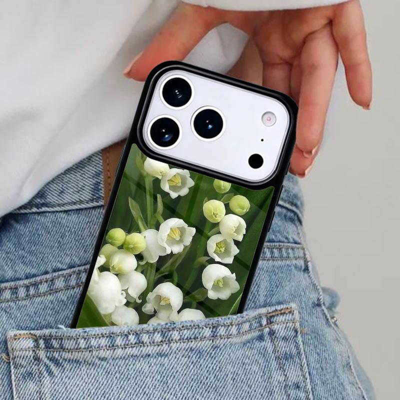 Lily of the Valley Flower Phone Case for iPhone 17ProMax 12 13 14 15 16e 17 Pro Max Plus Air Cover