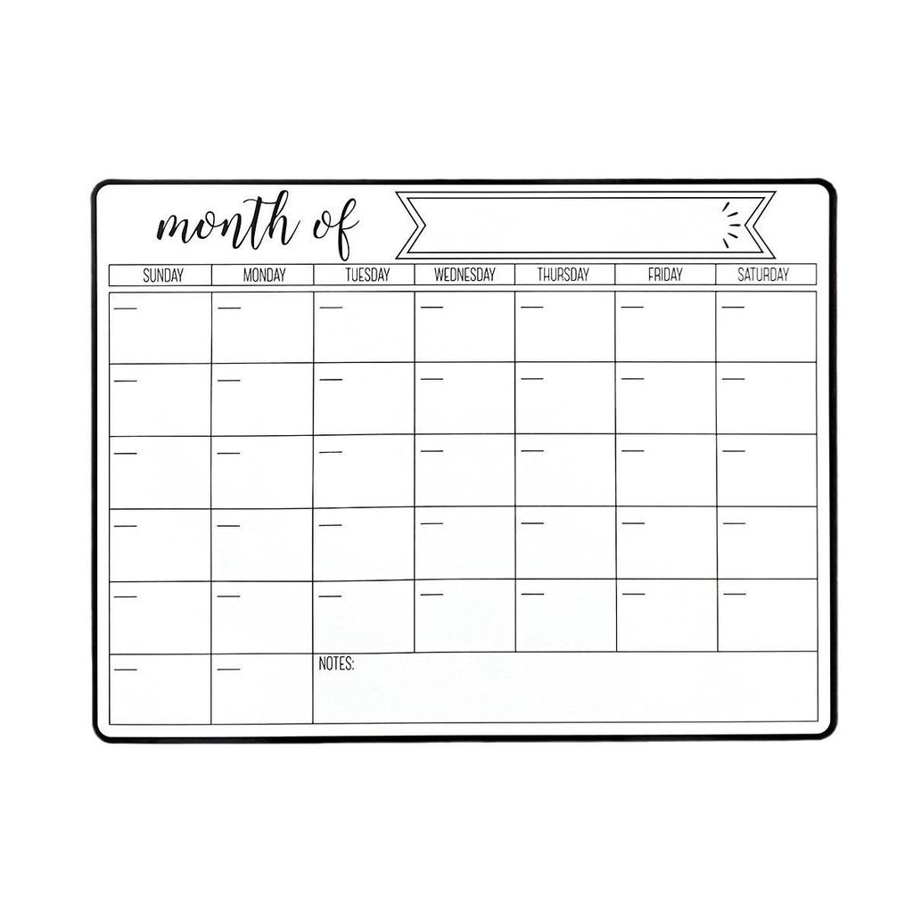 Erasable Magnetic Refrigerator Message Board & Weekly Planner