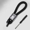 Car Valve Core Hand Woven Horseshoe Buckle Leather Rope Car Keychain Keyring For BMW X1 X2 X3 X5 X4 X6 X7 G30 G20 G32 G11 G12 Rlzh86