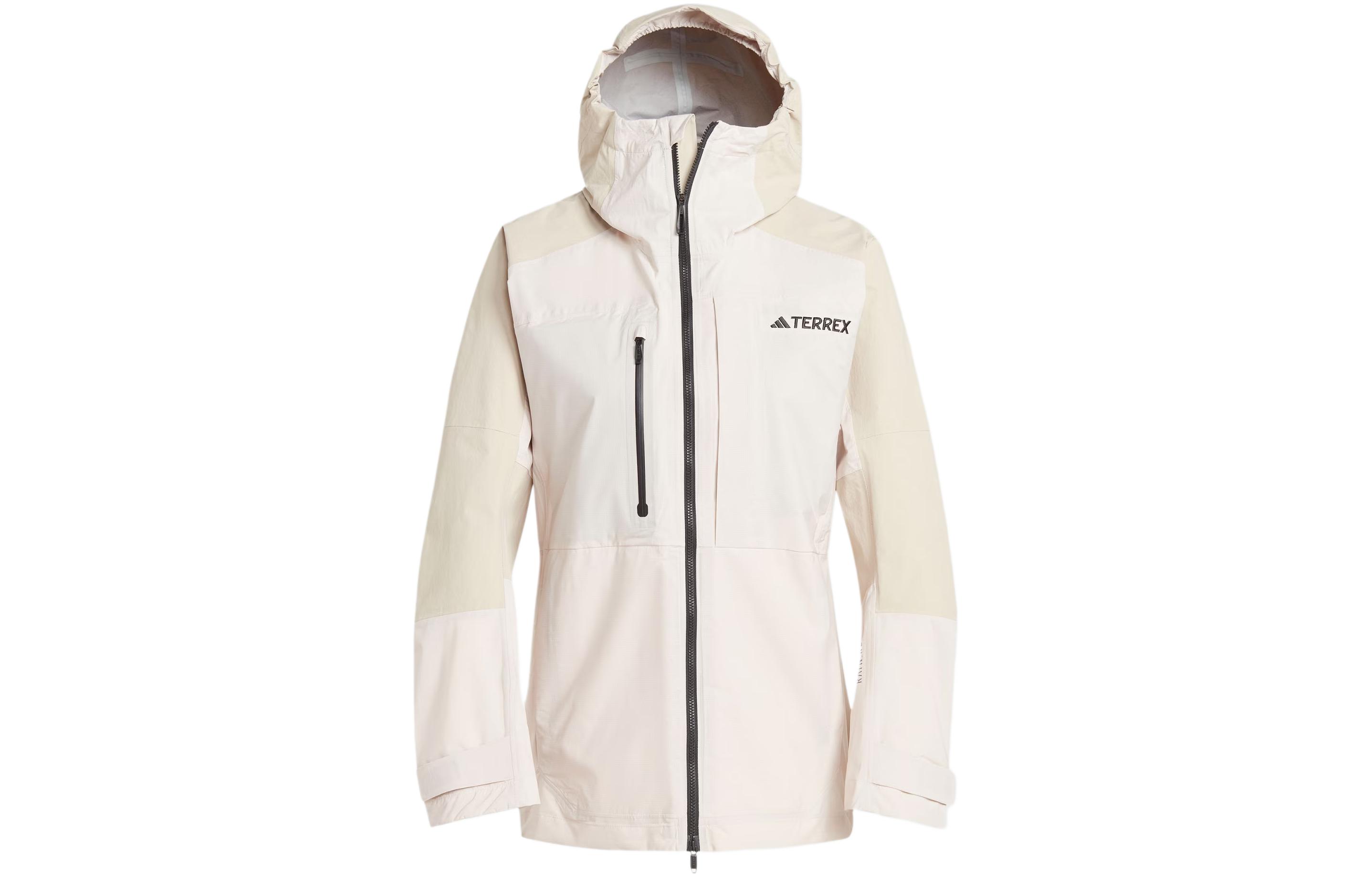 Adidas Waterproof And Windproof Windbreaker Jacket Women s Light Sesame Earth IP1440 S