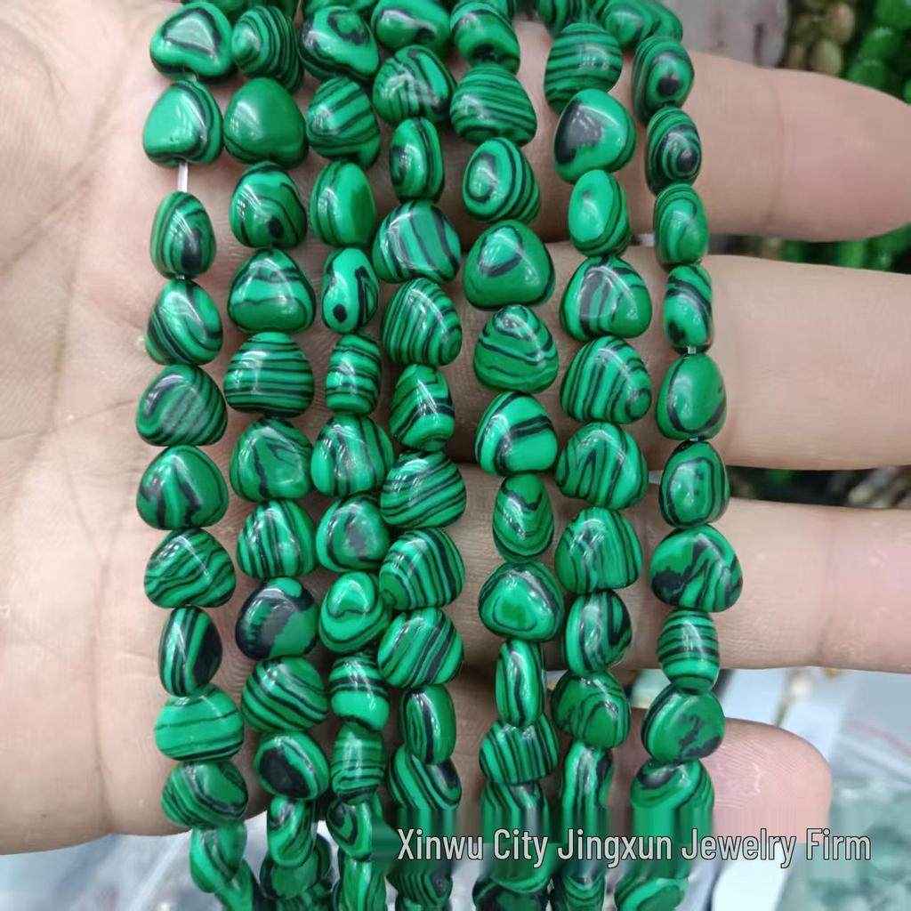 Heart-Shaped Crystal Agate Beads for DIY Jewelry and Clothing Accessories