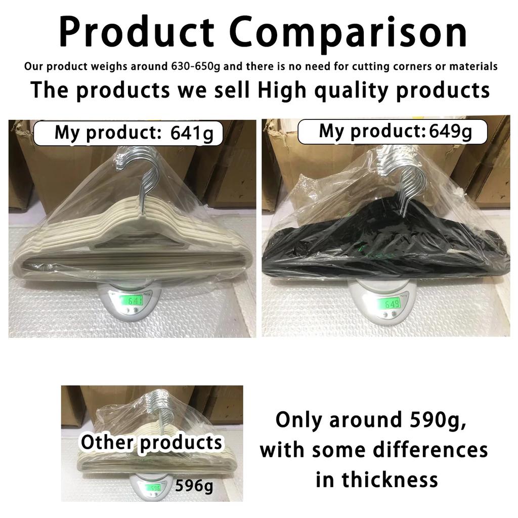 10pcs of High-End Velvet Clothes Hangers, Non-Slip Flocked Felt Clothes Hangers,Solid Clothes Hangers,Heavy-Duty Clothes Hangers