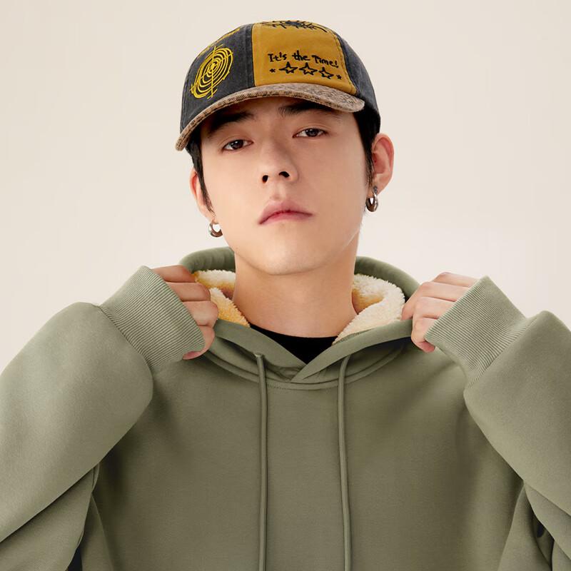 MINISO Men's Winter Sherpa Lined Hooded Pullover