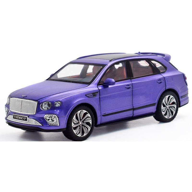 1/24 Bentayga SUV Slitinové auto Odlitky a Hračky Vozidla Model auta Zvuk a Světlo Zpětný chod Autíčka pro Děti Dárky