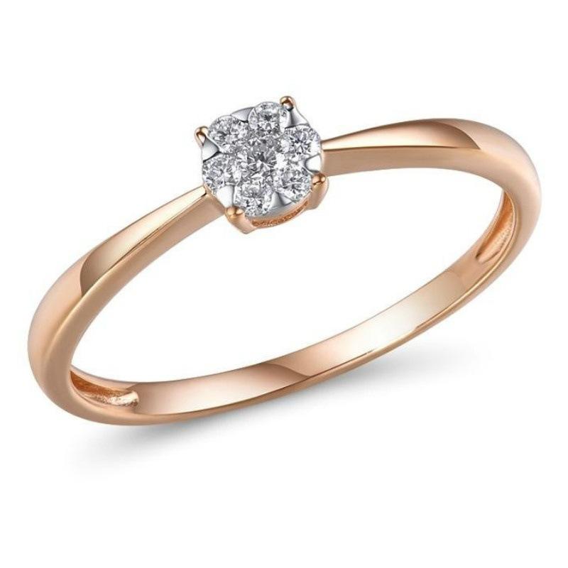 Huajie Розовое золото Искрящийся кубический цирконий Женские Сияющие кольца Свадебное Помол Ослепительный Тренд 7