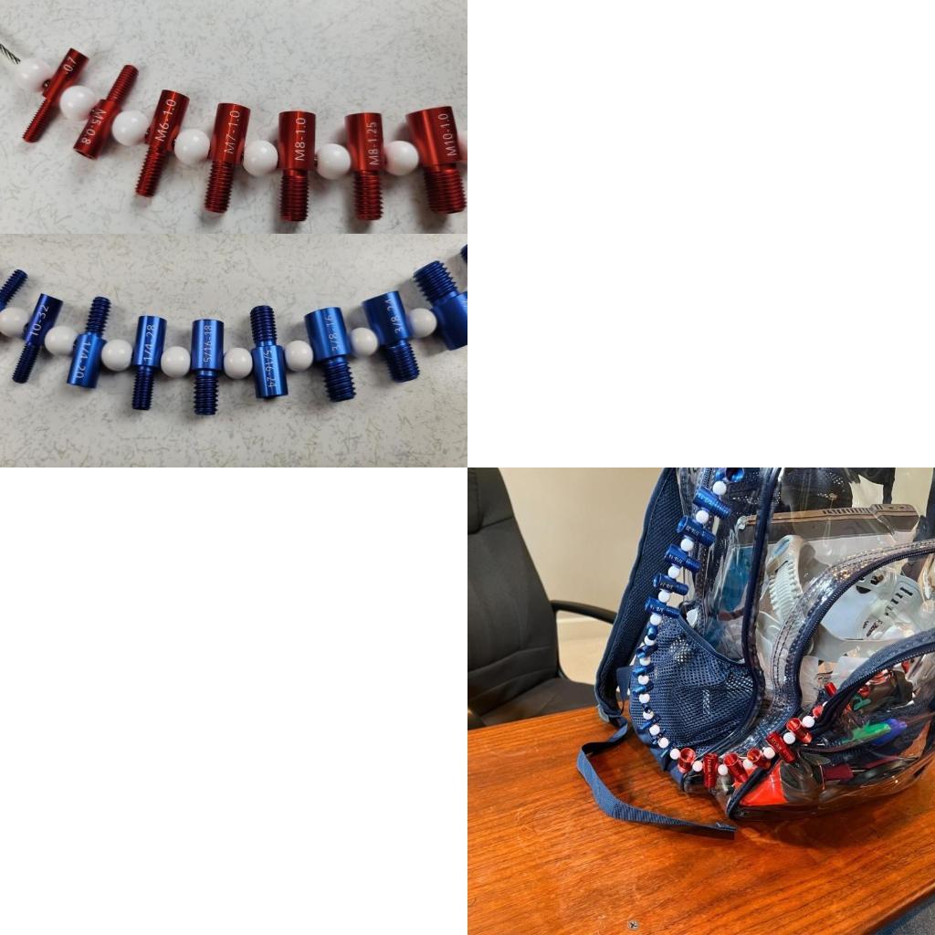 26PCS Aluminum Nut Bolt Thread Checker Set Metric and Royal Gauges Tool China Mainland