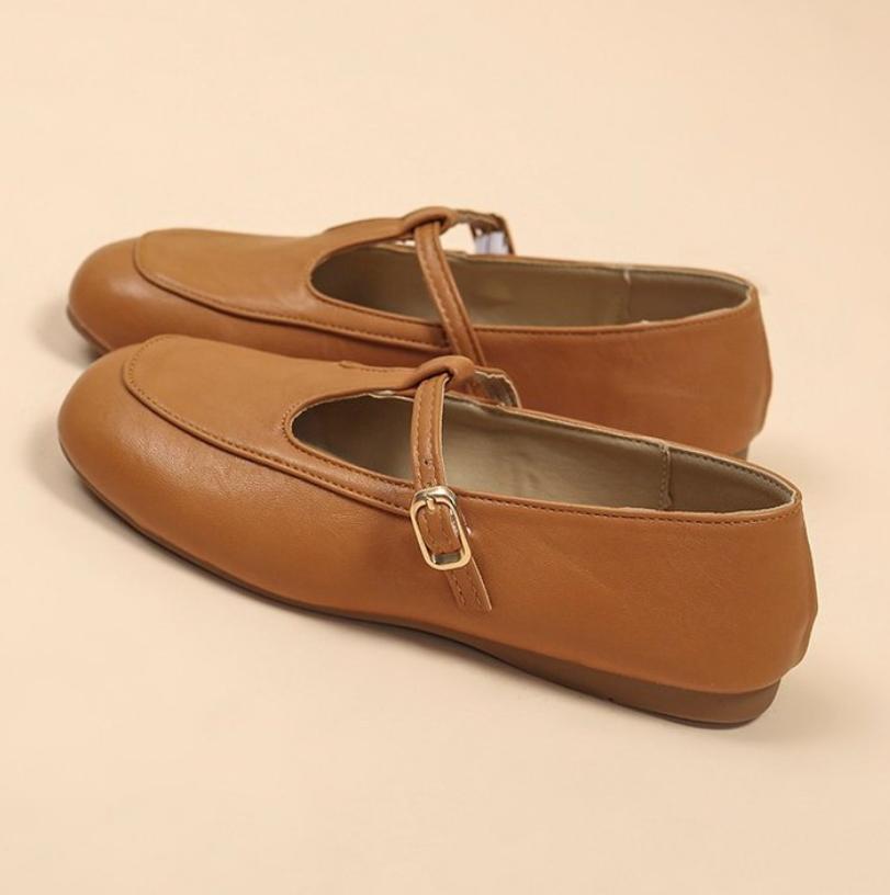 

Fashion Fashion Women Ballet Dance Slip on Cross Strap Flat Low Heels Spring Autumn Dress Shallow Mary Jane Shoes Women s Loafers 35 коричневый