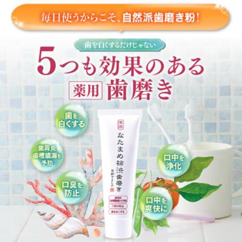 Official Medicated Natto Persimmon Tannin Toothpaste (4-Pack) for Whitening, Bad Breath, and Periodontitis Prevention. Made In Japan by Kyoto Yamachiy