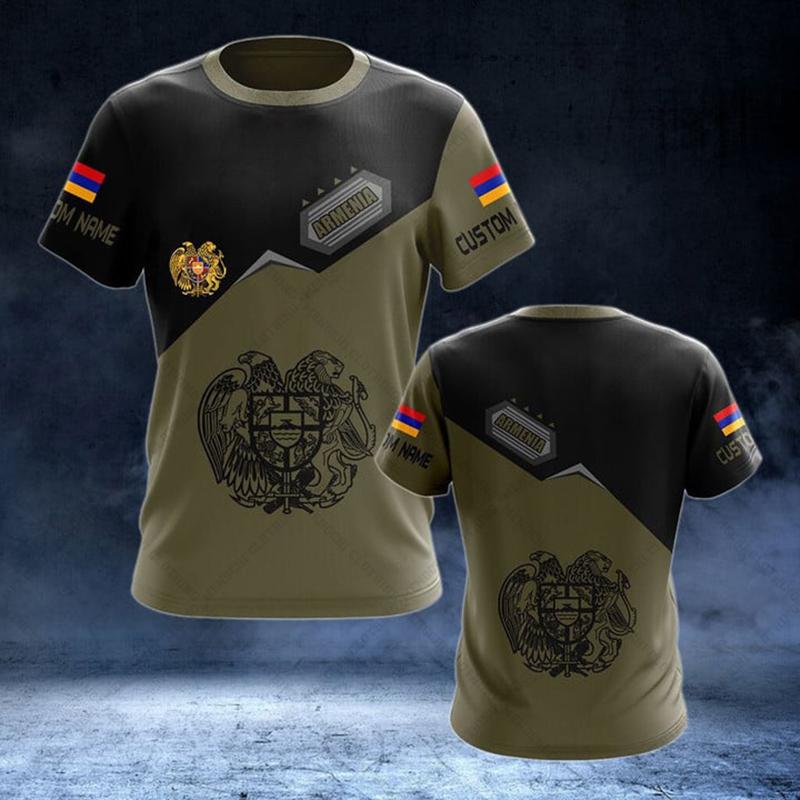 

Футболка с графическим принтом флага и герба Армении, летний повседневный свитер, мужская мода, свободные футболки для мальчиков, топы с короткими рукавами 6XL L